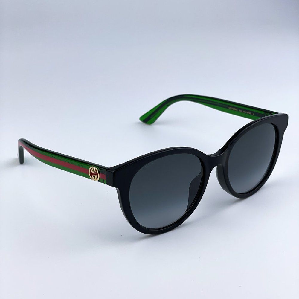 NEW GUCCI GG0702SKN 004 Black/Colorful Gray Gradient Round Women Sunglasses - Picture 11 of 13